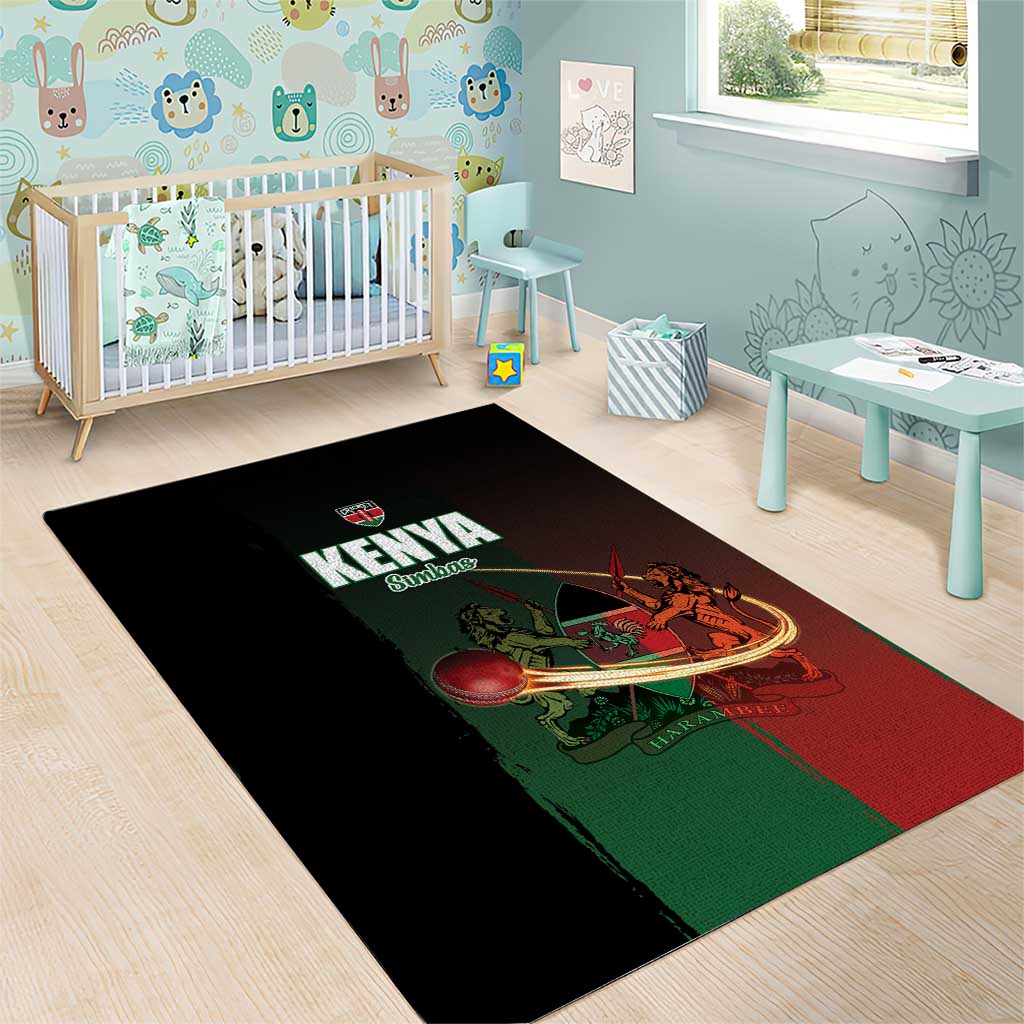 Kenya Cricket Area Rug Come On Simbas LT15