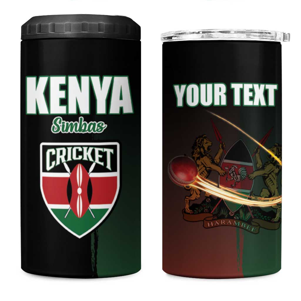 Custom Kenya Cricket 4 in 1 Can Cooler Tumbler Come On Simbas LT15