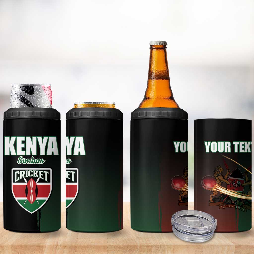 Custom Kenya Cricket 4 in 1 Can Cooler Tumbler Come On Simbas LT15