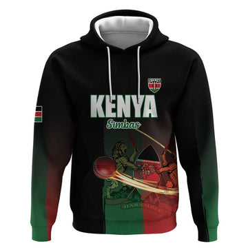 Custom Kenya Cricket Hoodie Go Simbas Go LT15