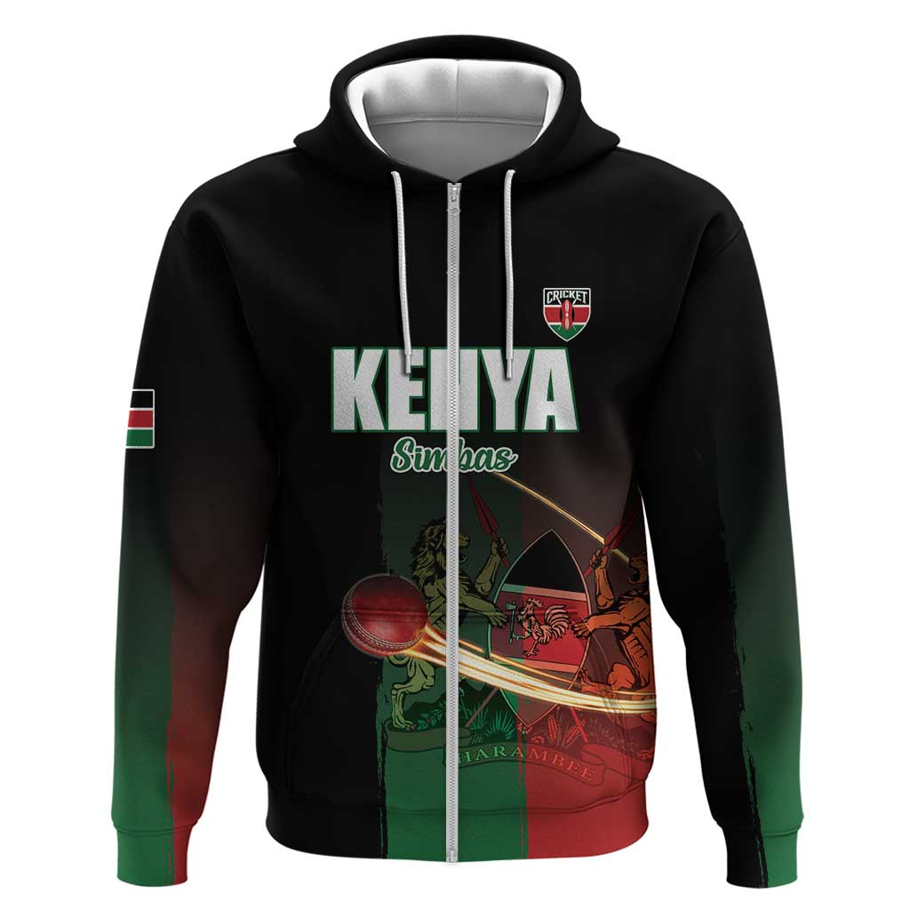Custom Kenya Cricket Hoodie Go Simbas Go LT15