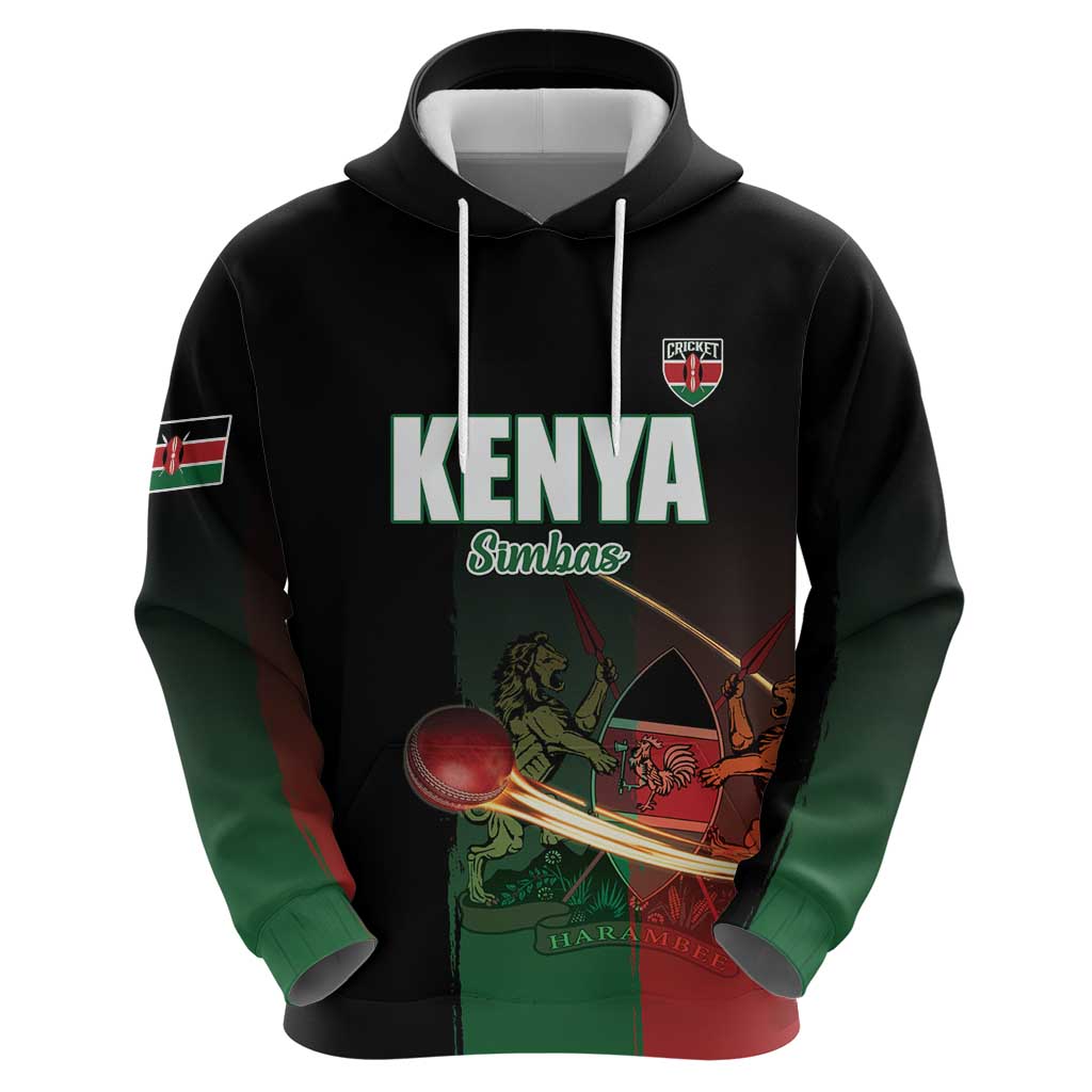 Custom Kenya Cricket Hoodie Go Simbas Go LT15