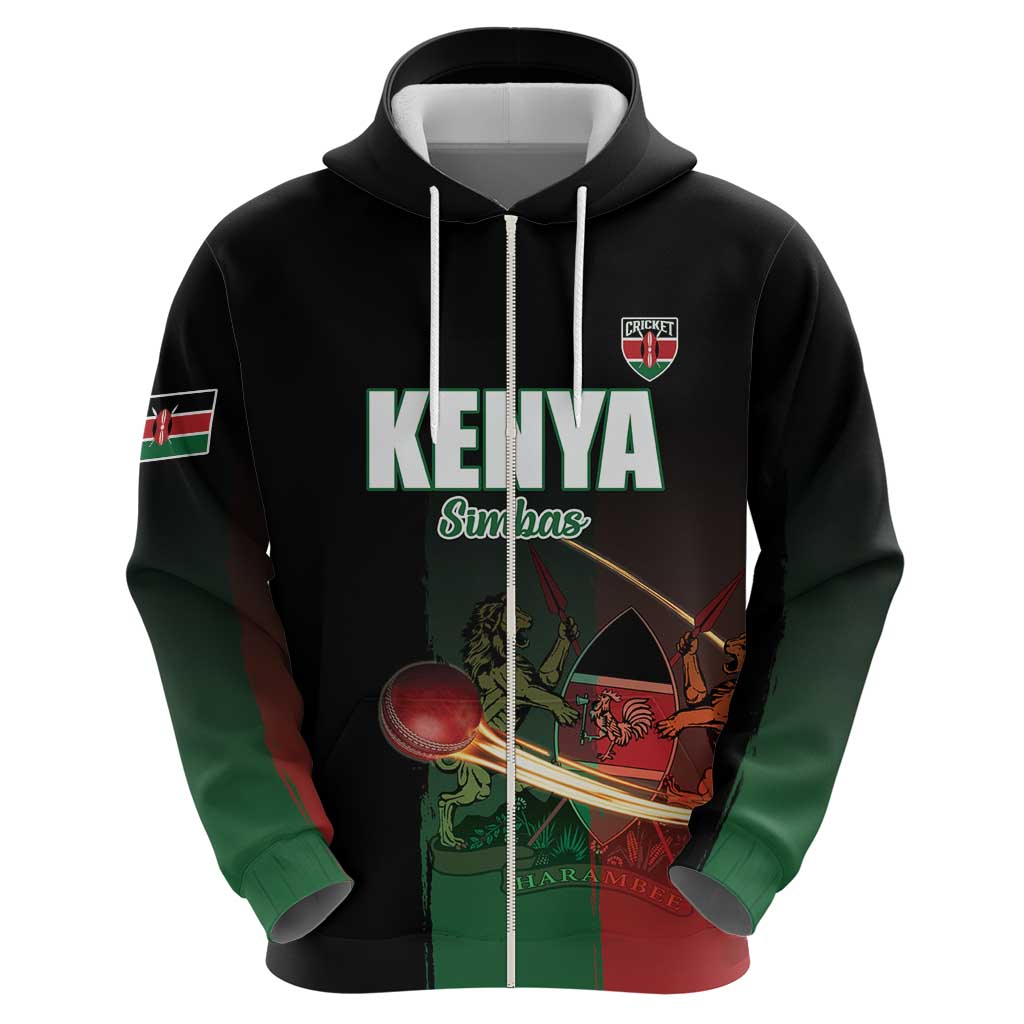 Custom Kenya Cricket Hoodie Go Simbas Go LT15