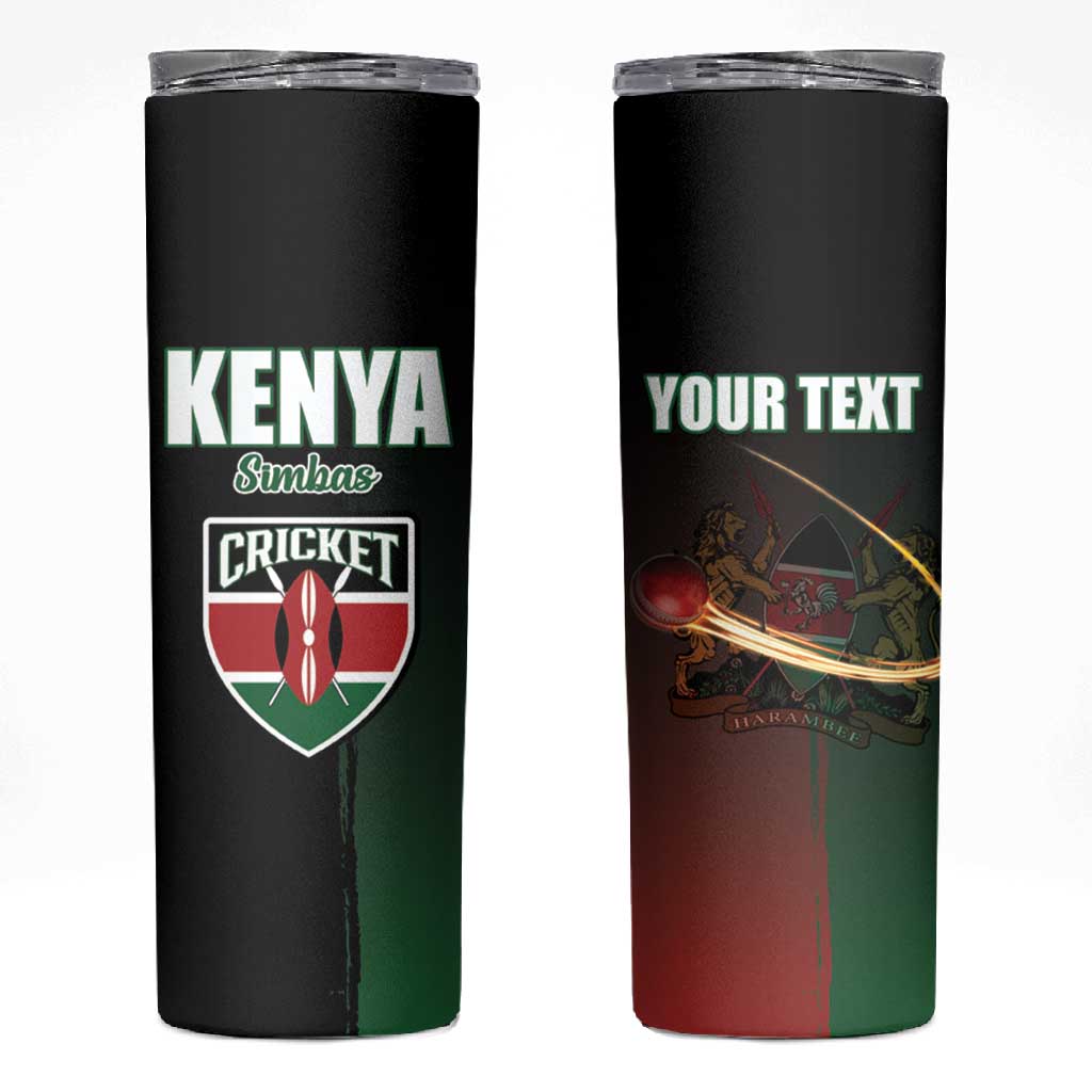 Custom Kenya Cricket Skinny Tumbler Come On Simbas LT15