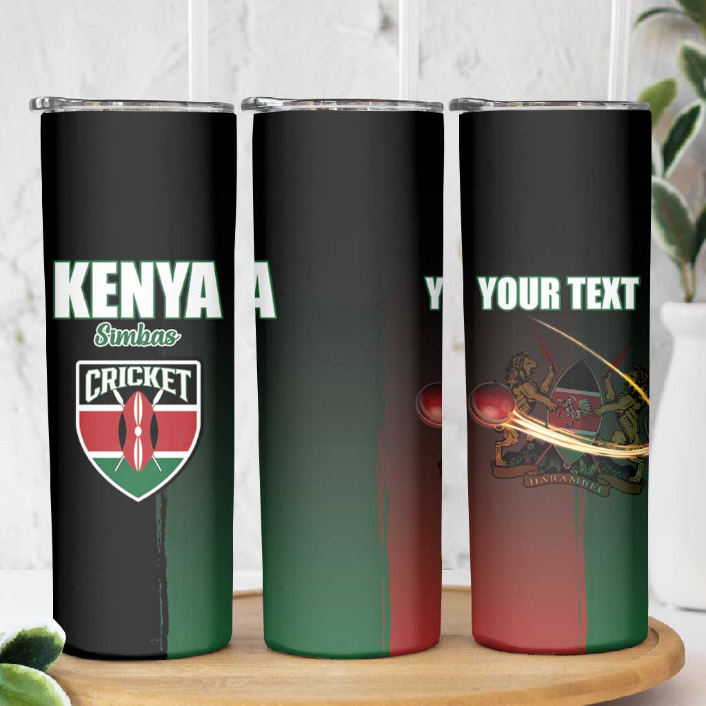 Custom Kenya Cricket Skinny Tumbler Come On Simbas LT15