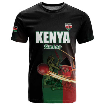 Custom Kenya Cricket T shirt Come On Simbas LT15