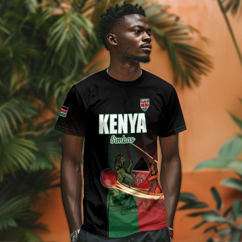 Custom Kenya Cricket T shirt Come On Simbas LT15