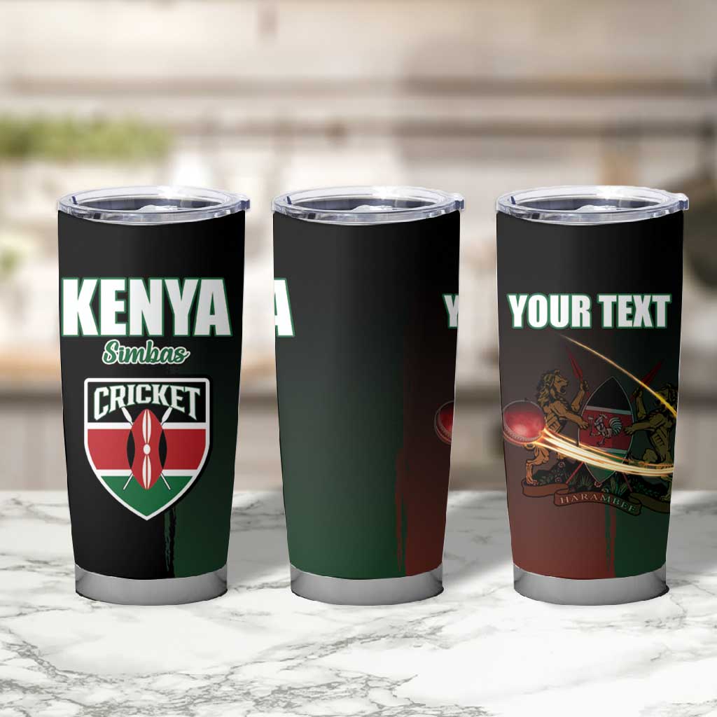 Custom Kenya Cricket Tumbler Cup Come On Simbas LT15