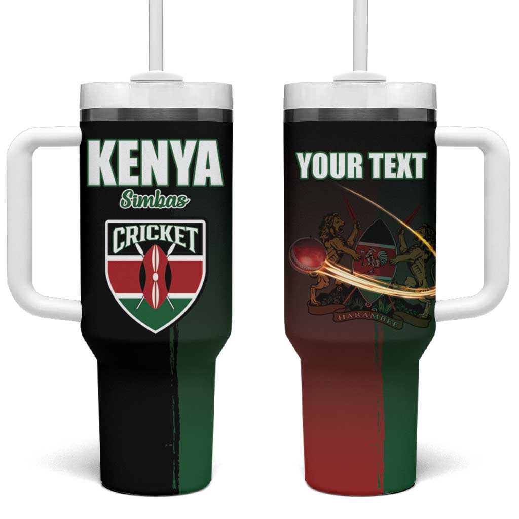 Custom Kenya Cricket Tumbler With Handle Come On Simbas LT15
