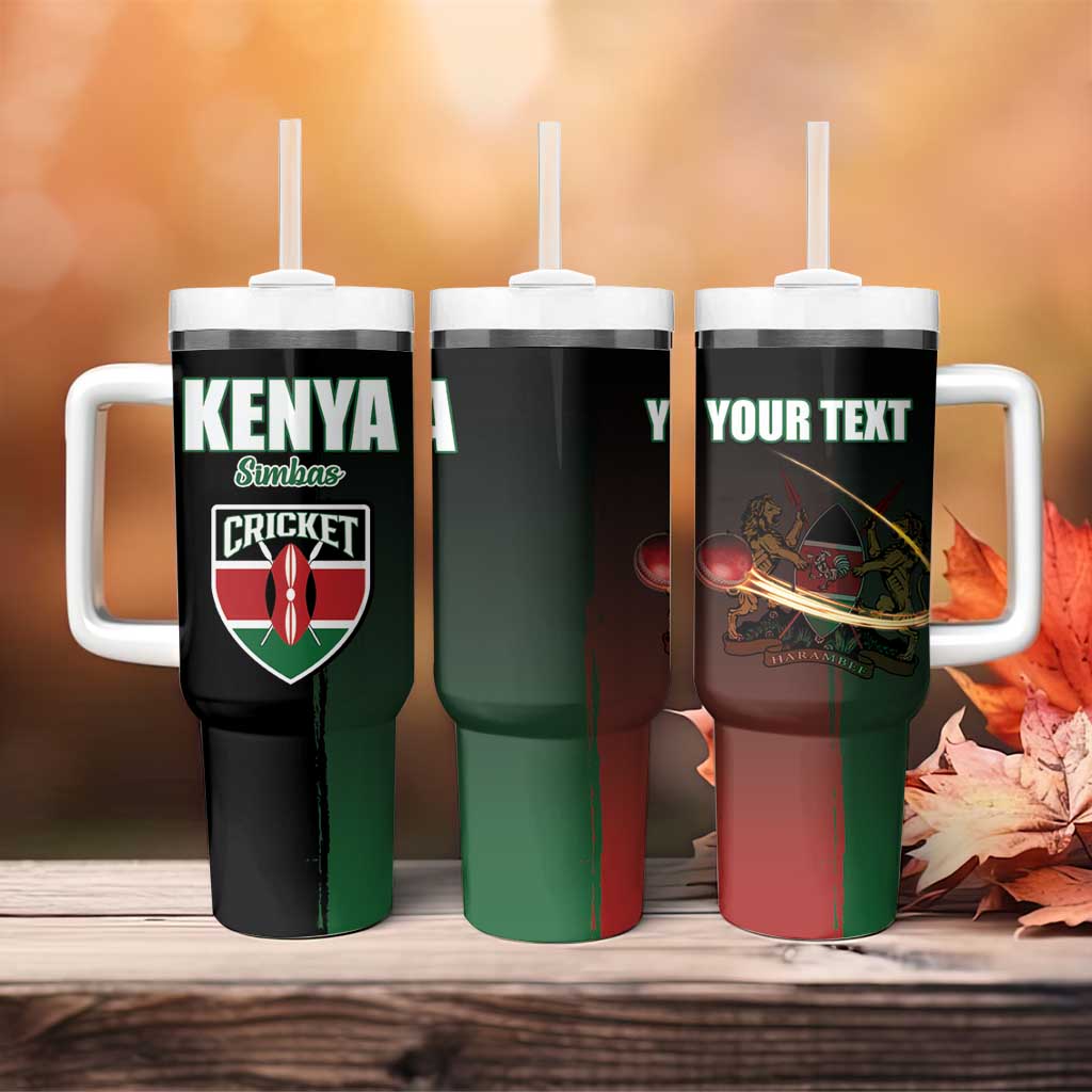 Custom Kenya Cricket Tumbler With Handle Come On Simbas LT15
