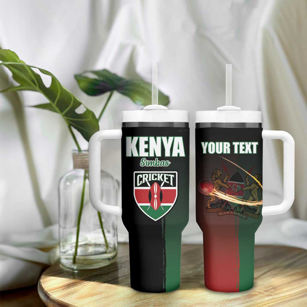 Custom Kenya Cricket Tumbler With Handle Come On Simbas LT15