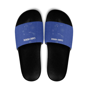 Cape Verde Football Slide Sandals Come On Tubaroes Azuis - Blue LT15