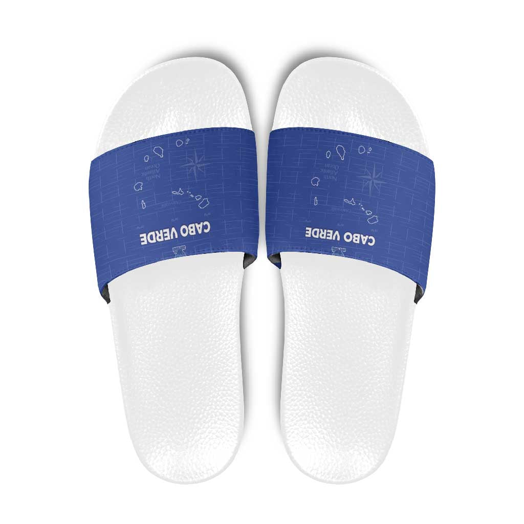 Cape Verde Football Slide Sandals Come On Tubaroes Azuis - Blue LT15