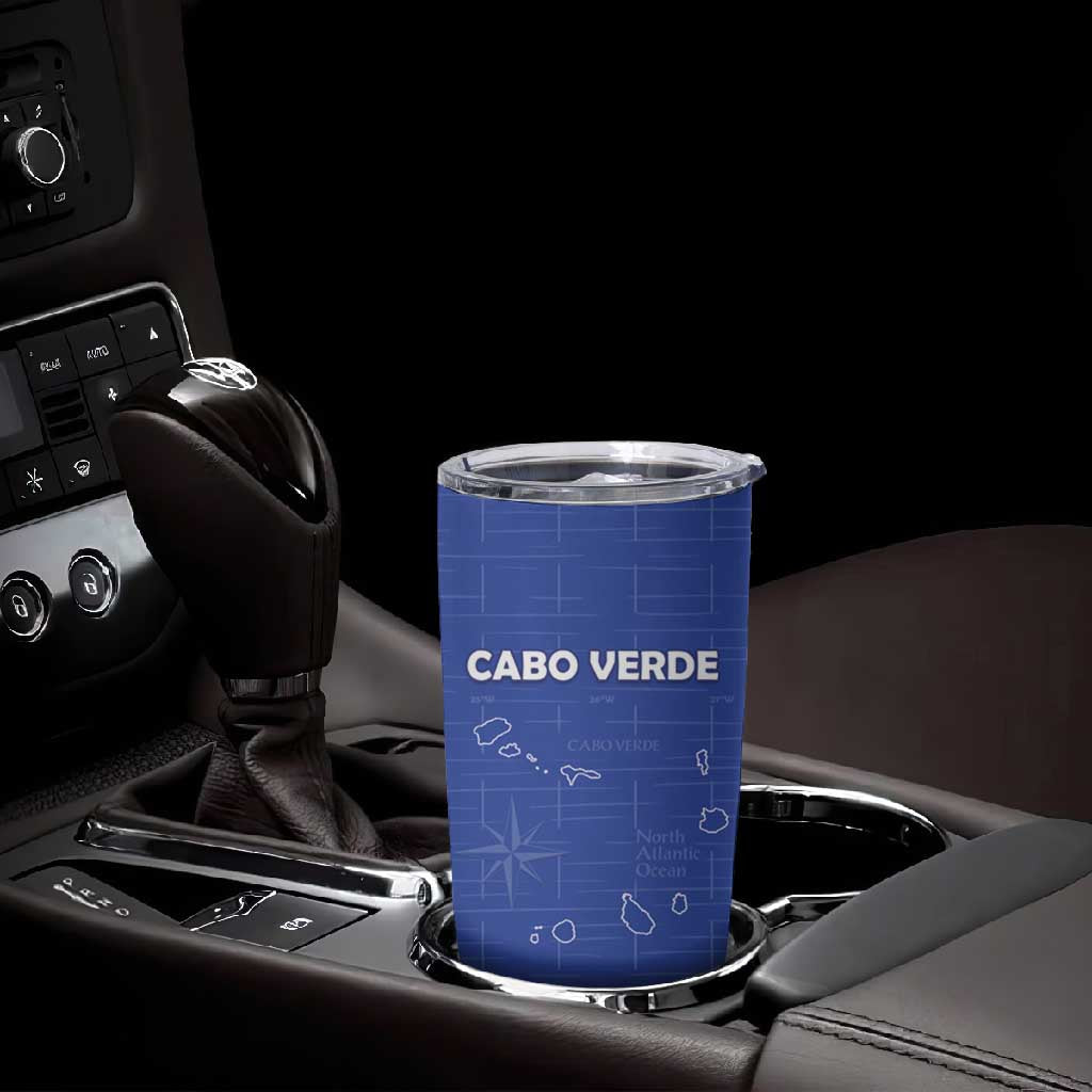 Custom Cabo Verde Football Tumbler Cup Go Tubaroes Azuis Go - Blue LT15