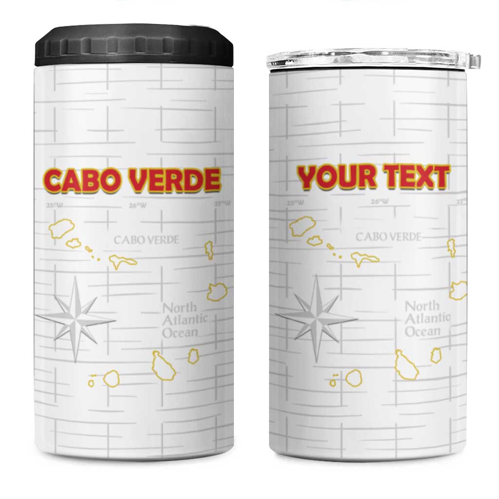 Custom Cabo Verde Football 4 in 1 Can Cooler Tumbler Go Tubaroes Azuis Go - White LT15