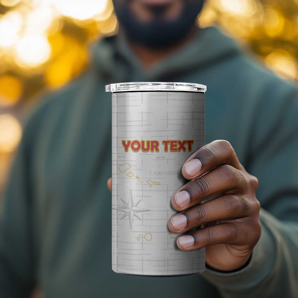 Custom Cabo Verde Football 4 in 1 Can Cooler Tumbler Go Tubaroes Azuis Go - White LT15