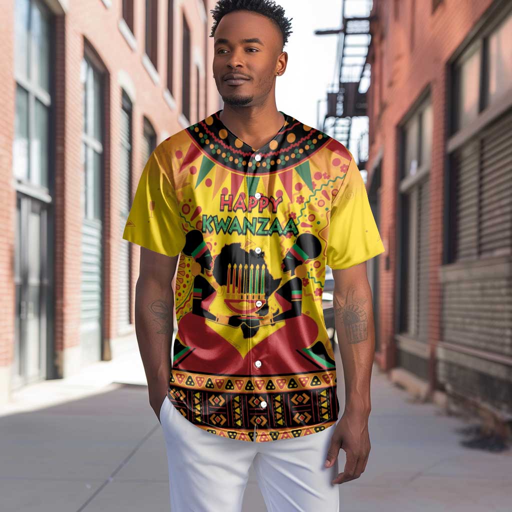 Afro-Americans Kwanzaa Baseball Jersey African Pattern LT15