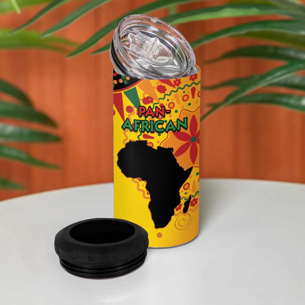 Afro-Americans Kwanzaa 4 in 1 Can Cooler Tumbler African Pattern LT15