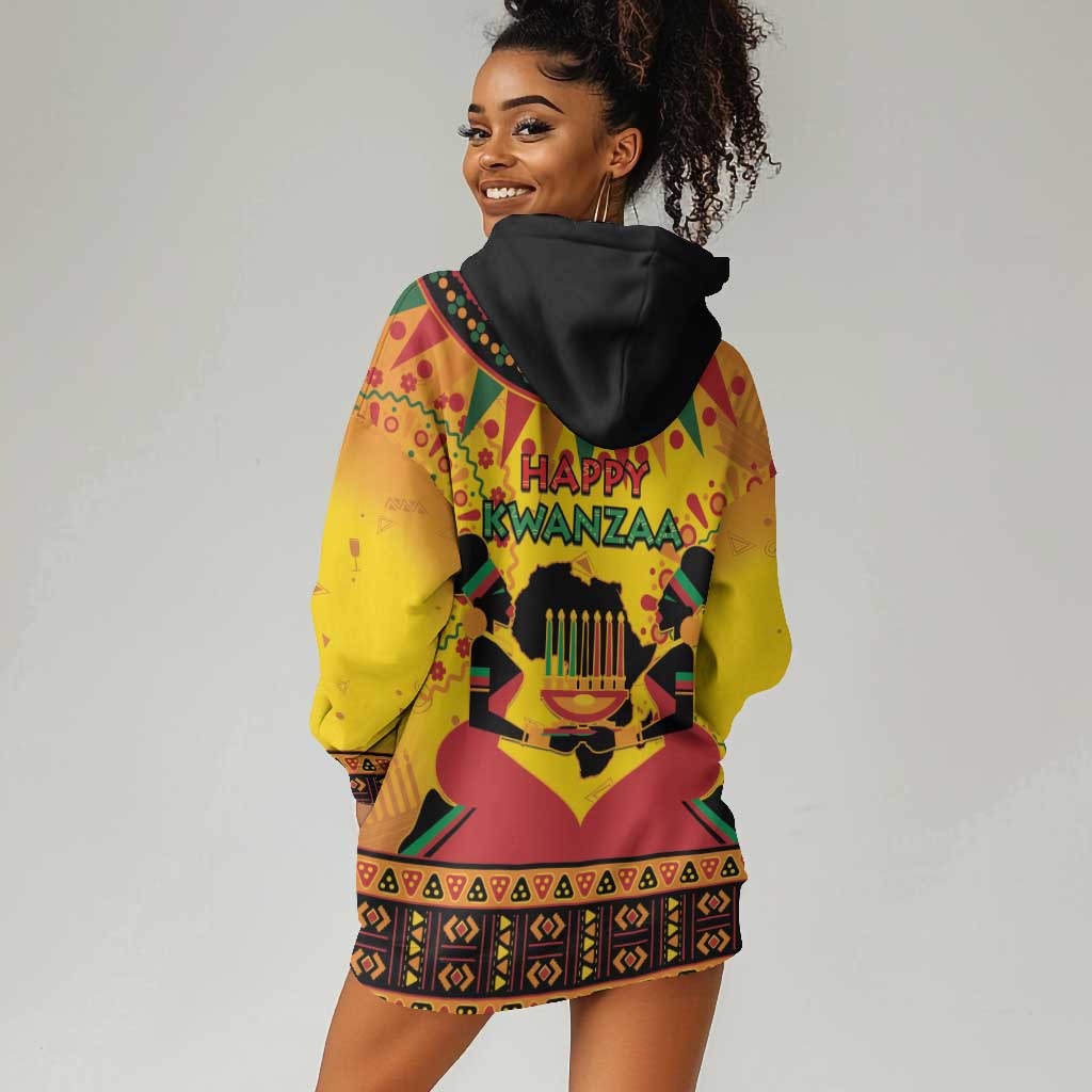 Afro-Americans Kwanzaa Hoodie Dress African Pattern LT15