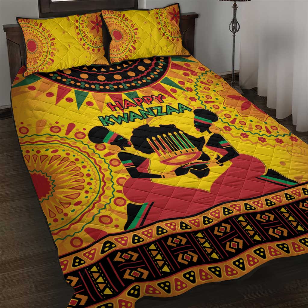 Afro-Americans Kwanzaa Quilt Bed Set African Pattern LT15