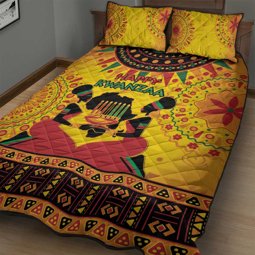 Afro-Americans Kwanzaa Quilt Bed Set African Pattern LT15