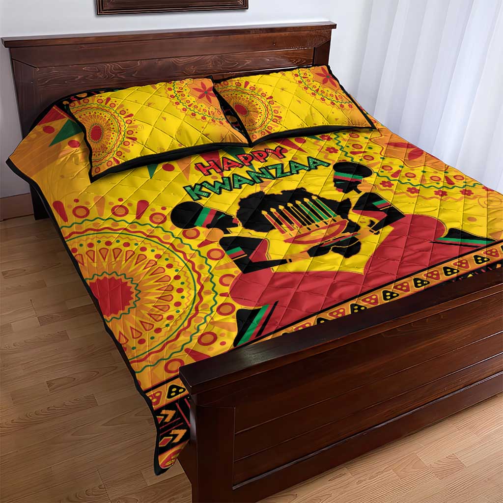 Afro-Americans Kwanzaa Quilt Bed Set African Pattern LT15