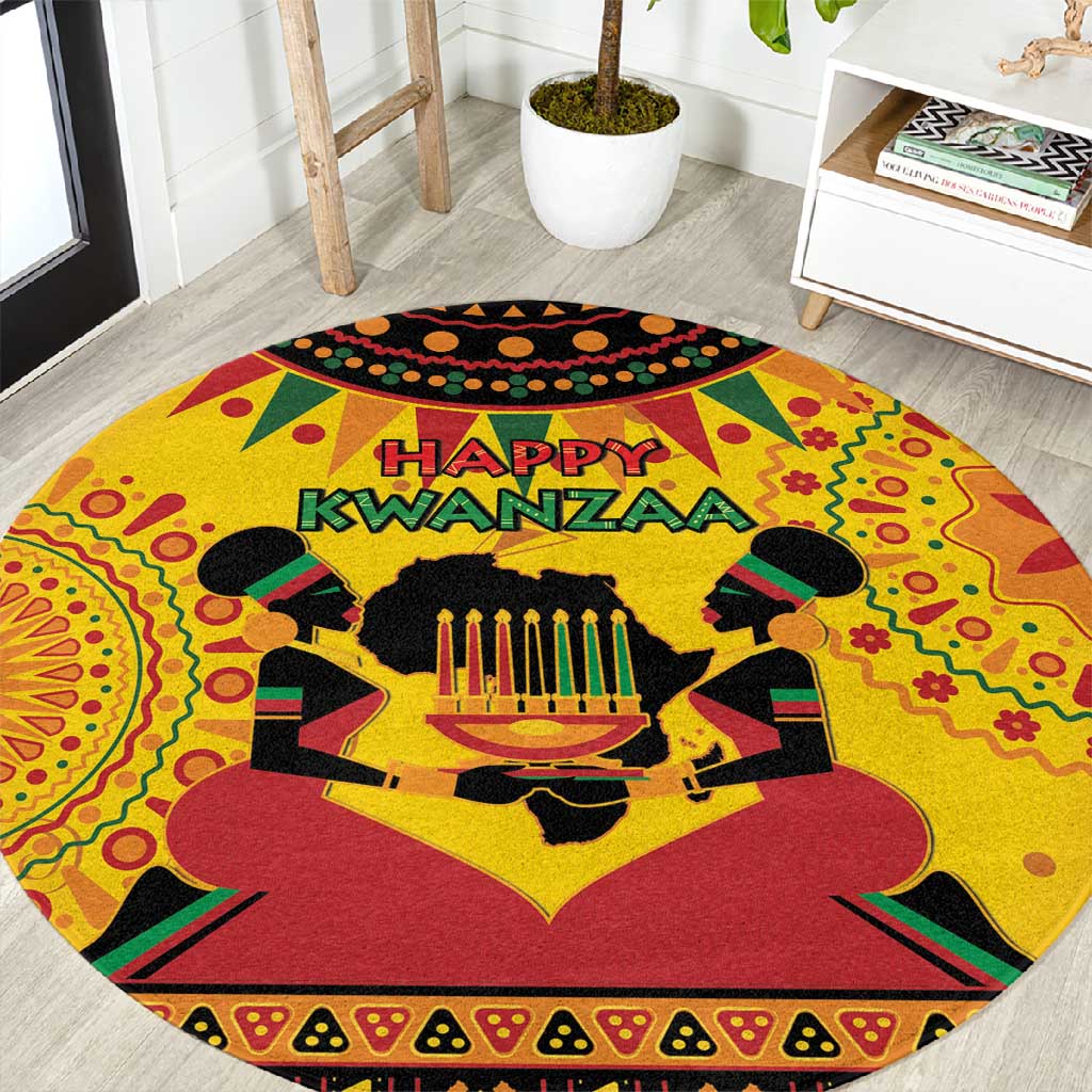 Afro-Americans Kwanzaa Round Carpet African Pattern LT15