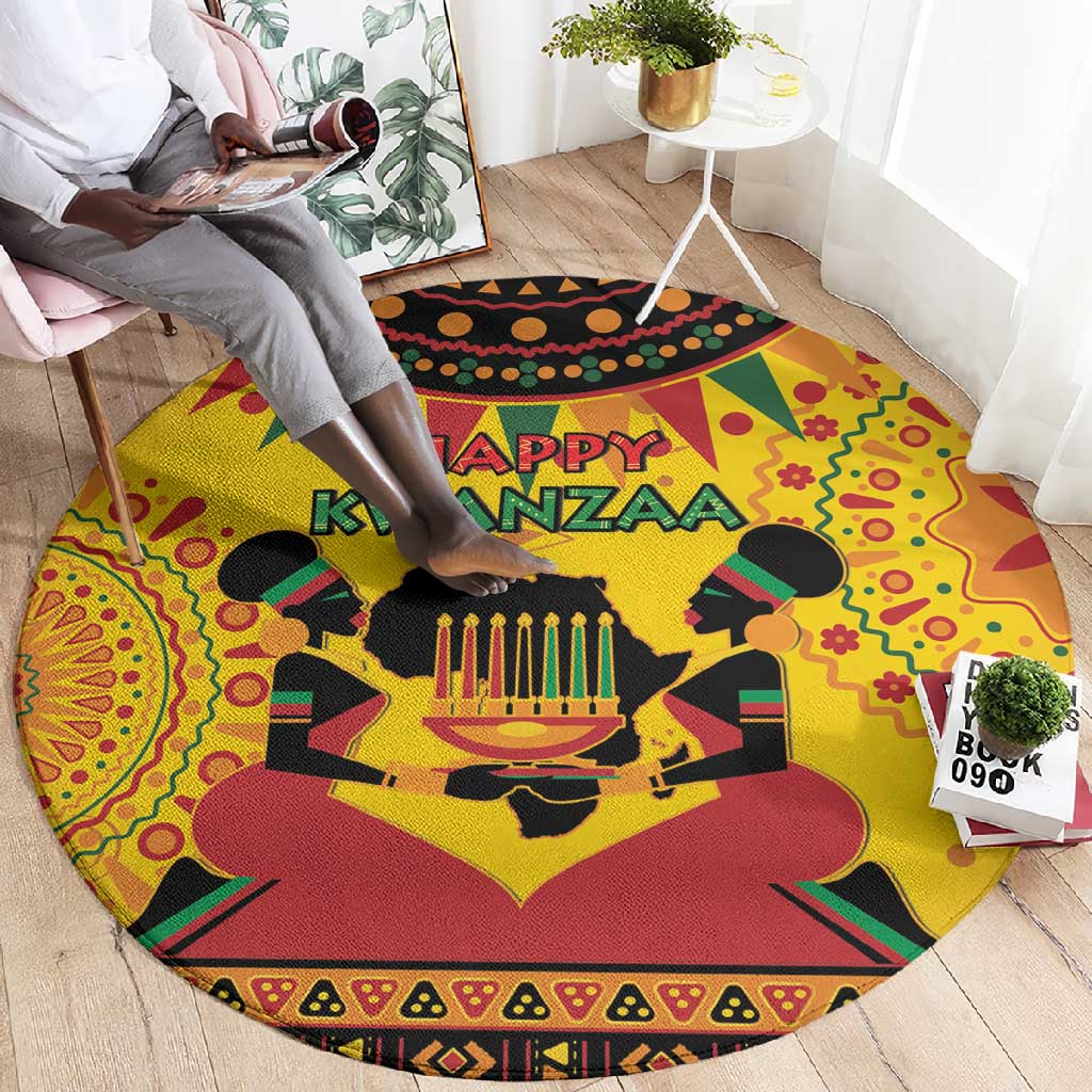 Afro-Americans Kwanzaa Round Carpet African Pattern LT15