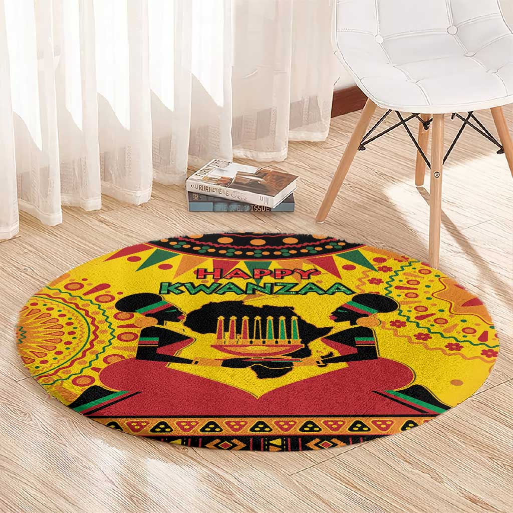 Afro-Americans Kwanzaa Round Carpet African Pattern LT15