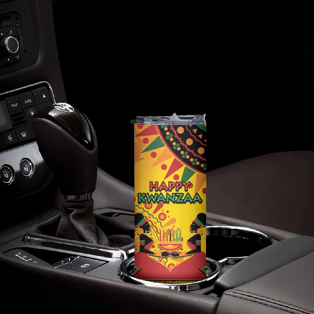 Afro-Americans Kwanzaa Skinny Tumbler African Pattern LT15