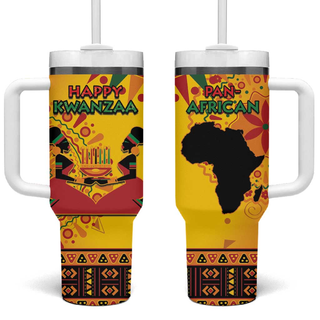 Afro-Americans Kwanzaa Tumbler With Handle African Pattern LT15