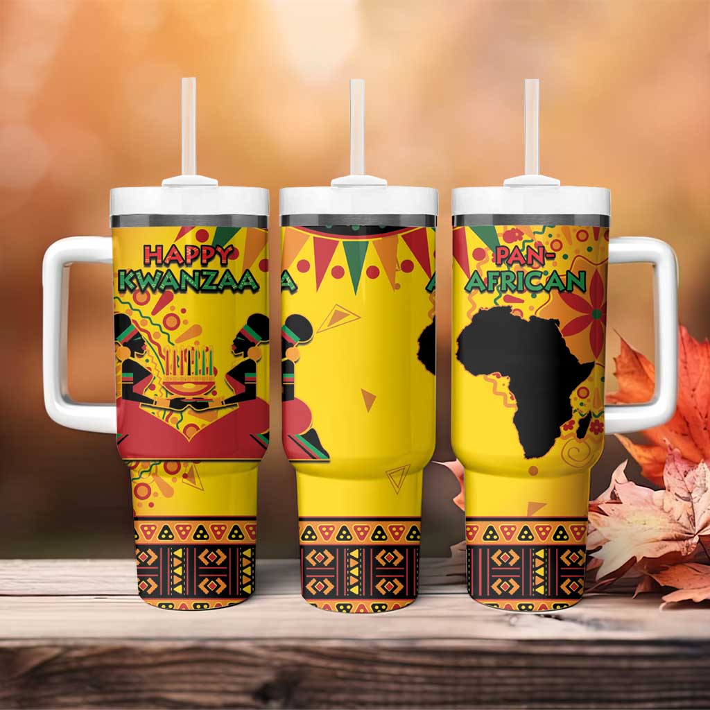 Afro-Americans Kwanzaa Tumbler With Handle African Pattern LT15