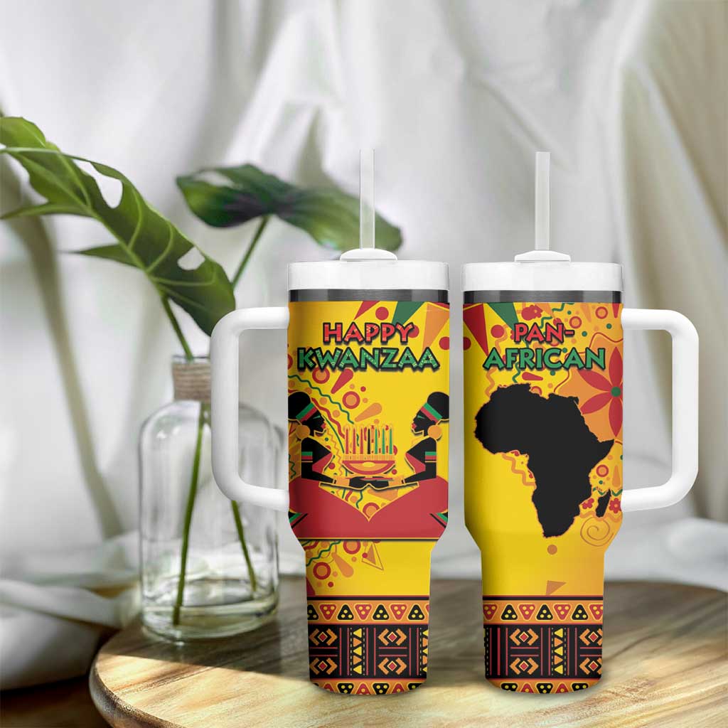 Afro-Americans Kwanzaa Tumbler With Handle African Pattern LT15
