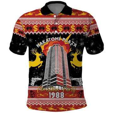 Personalized Nakatomi Plaza Polo Shirt Christmas Party 1988 LT15