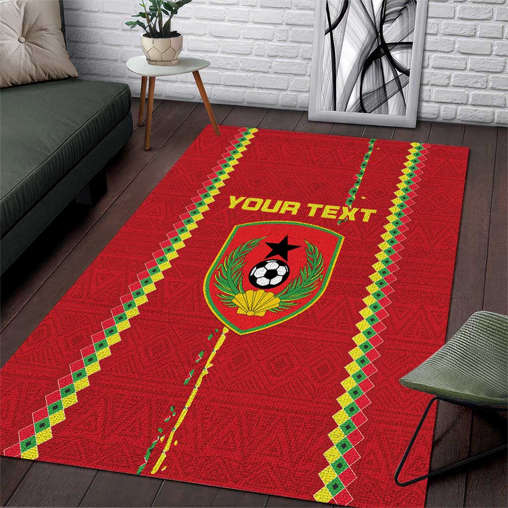 Custom Guinea Bissau Football Area Rug Go Djurtus - African Pattern LT15