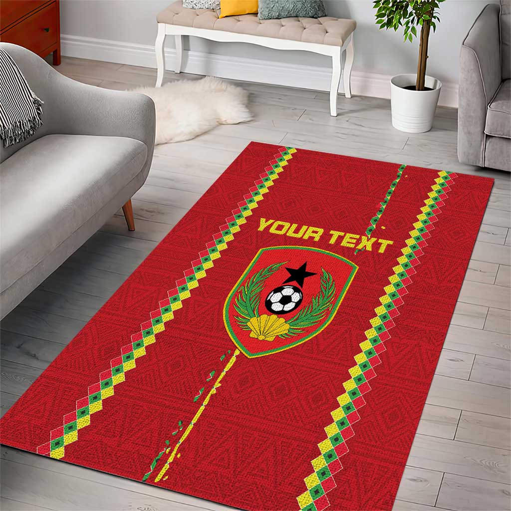 Custom Guinea Bissau Football Area Rug Go Djurtus - African Pattern LT15