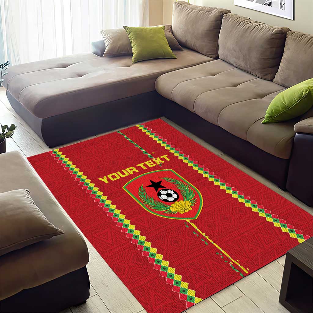 Custom Guinea Bissau Football Area Rug Go Djurtus - African Pattern LT15