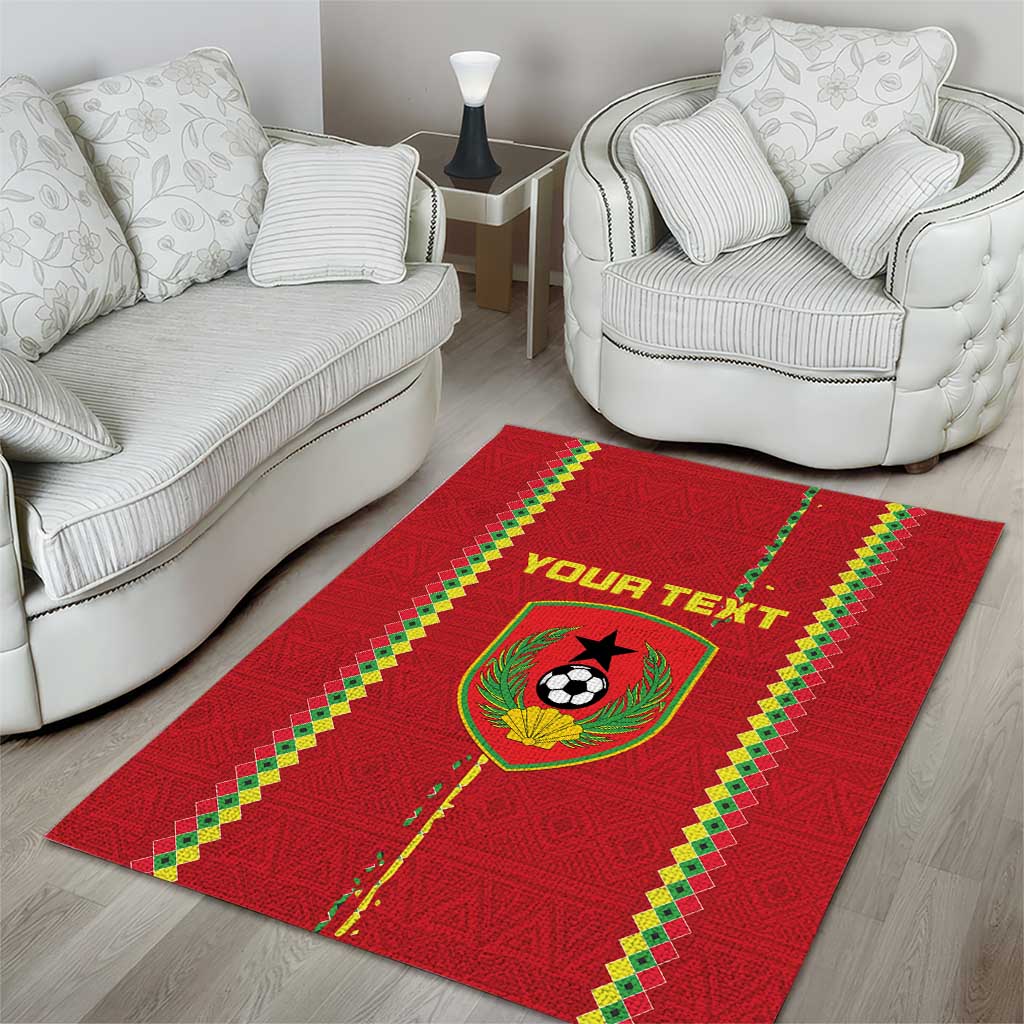 Custom Guinea Bissau Football Area Rug Go Djurtus - African Pattern LT15