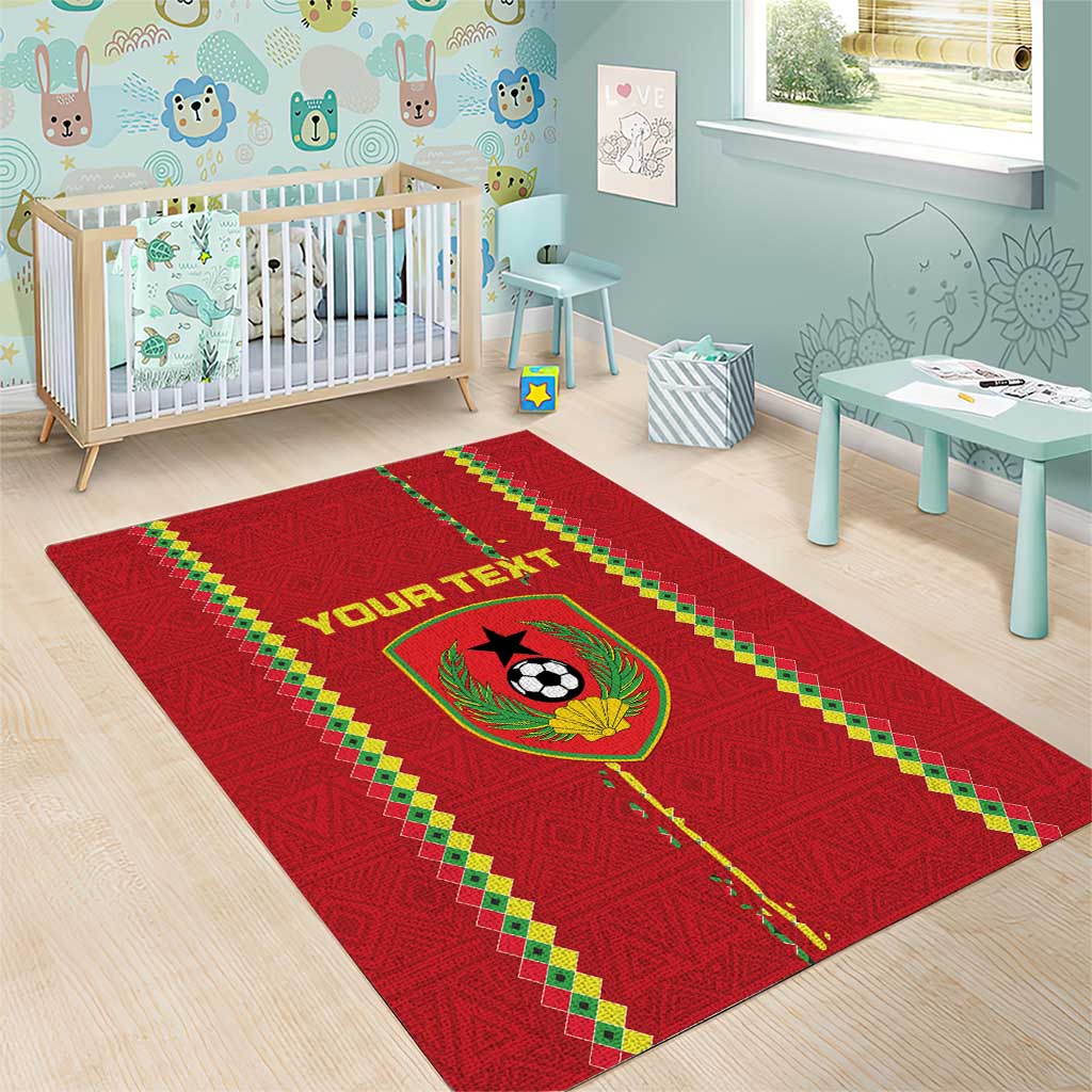 Custom Guinea Bissau Football Area Rug Go Djurtus - African Pattern LT15
