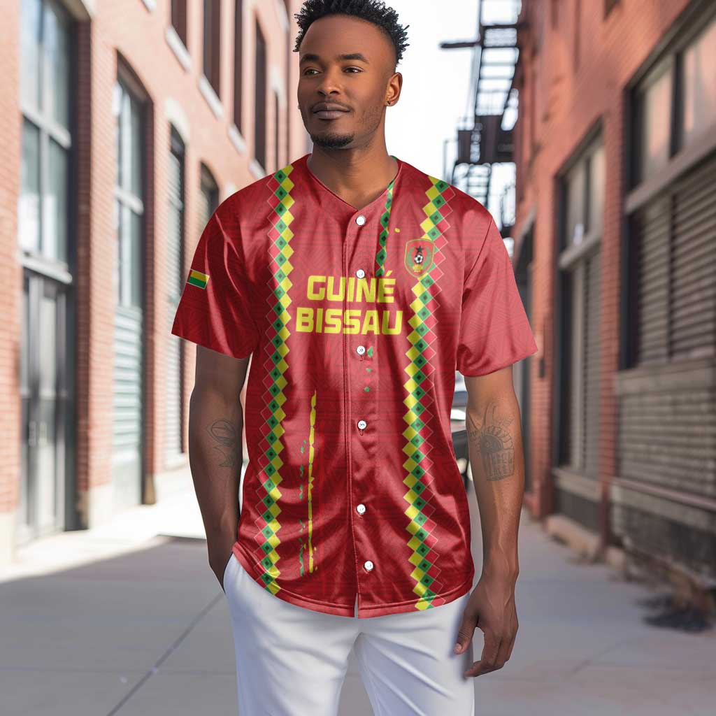 Custom Guinea Bissau Football Baseball Jersey Go Djurtus - African Pattern LT15