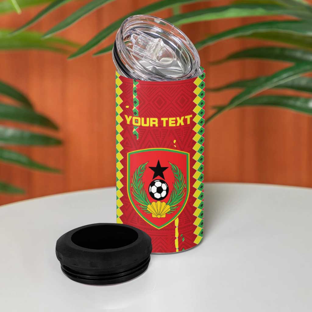 Custom Guinea Bissau Football 4 in 1 Can Cooler Tumbler Go Djurtus - African Pattern LT15