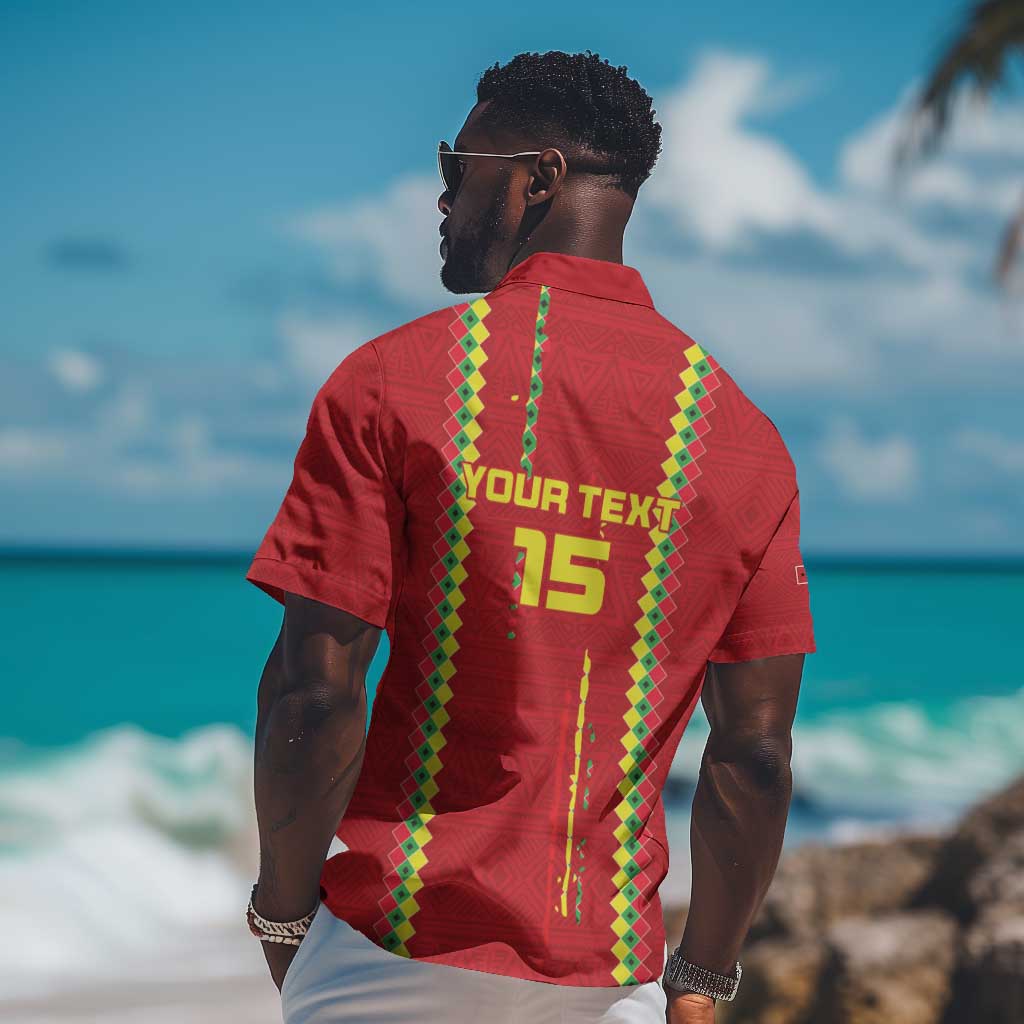 Custom Guinea Bissau Football Hawaiian Shirt Go Djurtus - African Pattern LT15