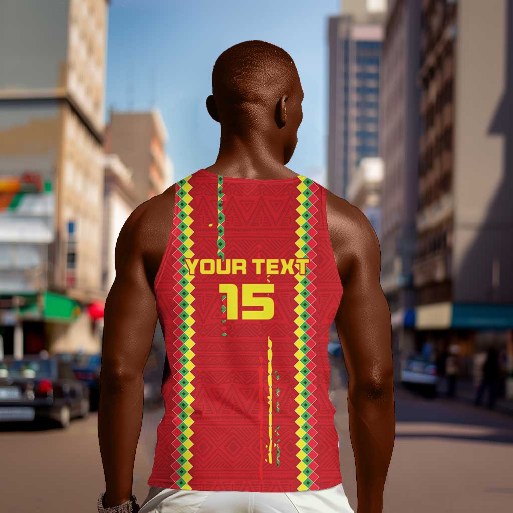 Custom Guinea Bissau Football Men Tank Top Go Djurtus - African Pattern LT15