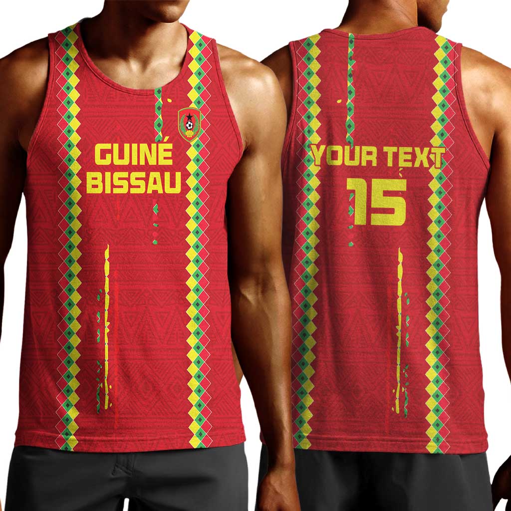 Custom Guinea Bissau Football Men Tank Top Go Djurtus - African Pattern LT15