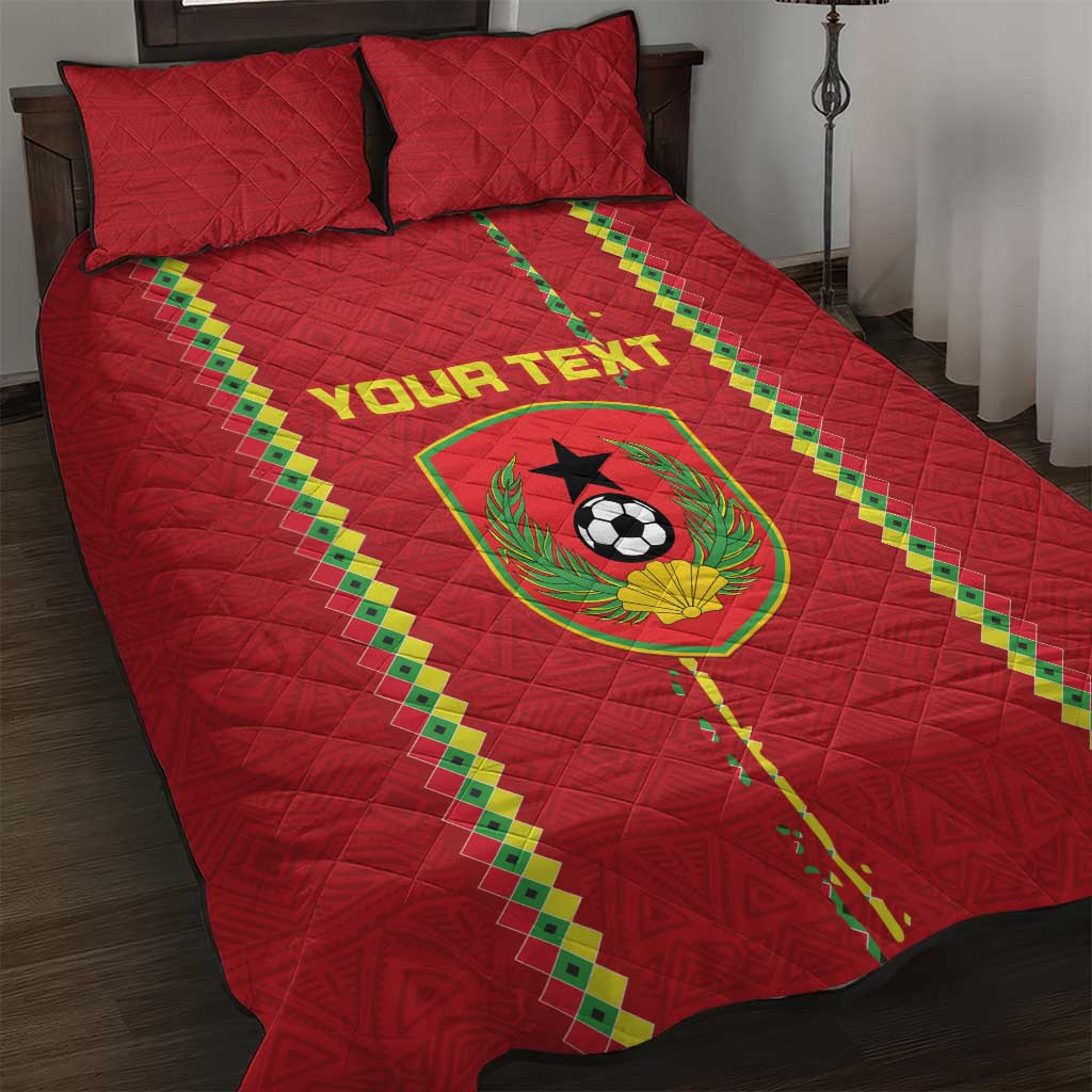 Custom Guinea Bissau Football Quilt Bed Set Go Djurtus - African Pattern LT15
