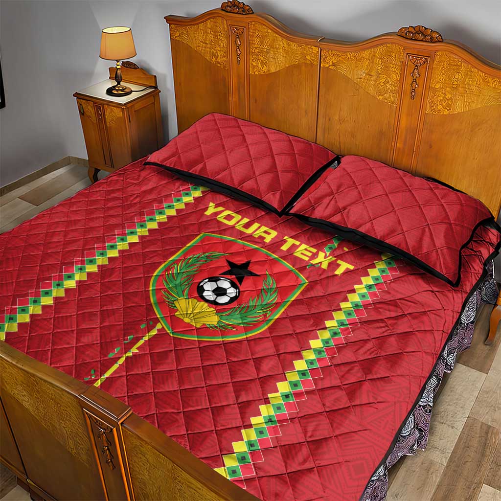 Custom Guinea Bissau Football Quilt Bed Set Go Djurtus - African Pattern LT15