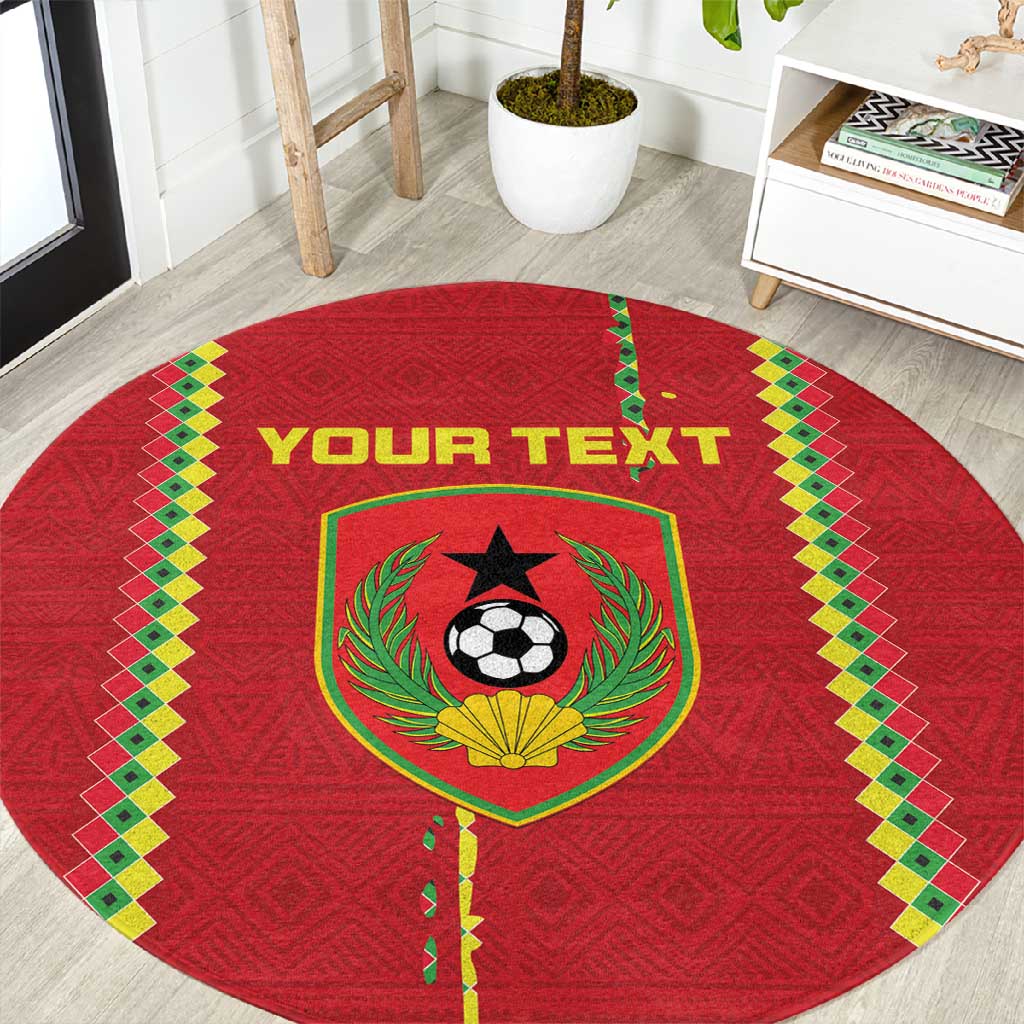 Custom Guinea Bissau Football Round Carpet Go Djurtus - African Pattern LT15