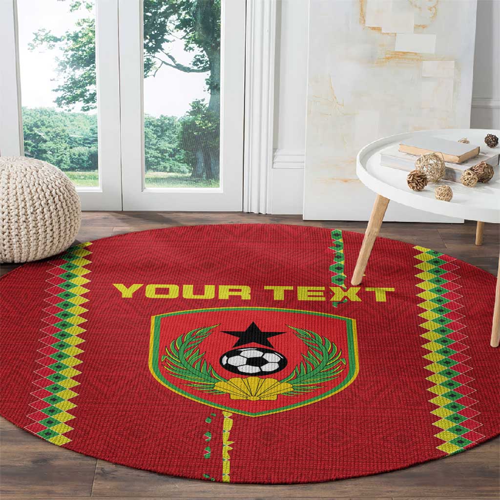 Custom Guinea Bissau Football Round Carpet Go Djurtus - African Pattern LT15