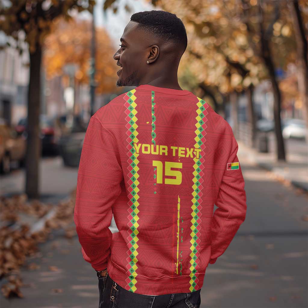 Custom Guinea Bissau Football Sweatshirt Go Djurtus - African Pattern LT15