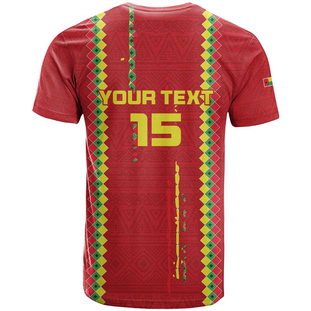 Custom Guinea Bissau Football T shirt Go Djurtus - African Pattern LT15